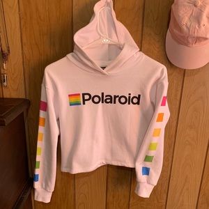 Polaroid Cropped Hoodie